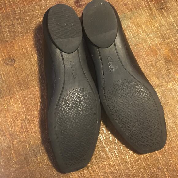 Clarks Candra Glow Ballet Flat Shoes Womens 7 Black Buckle Classic Normcore - Picture 5 of 9